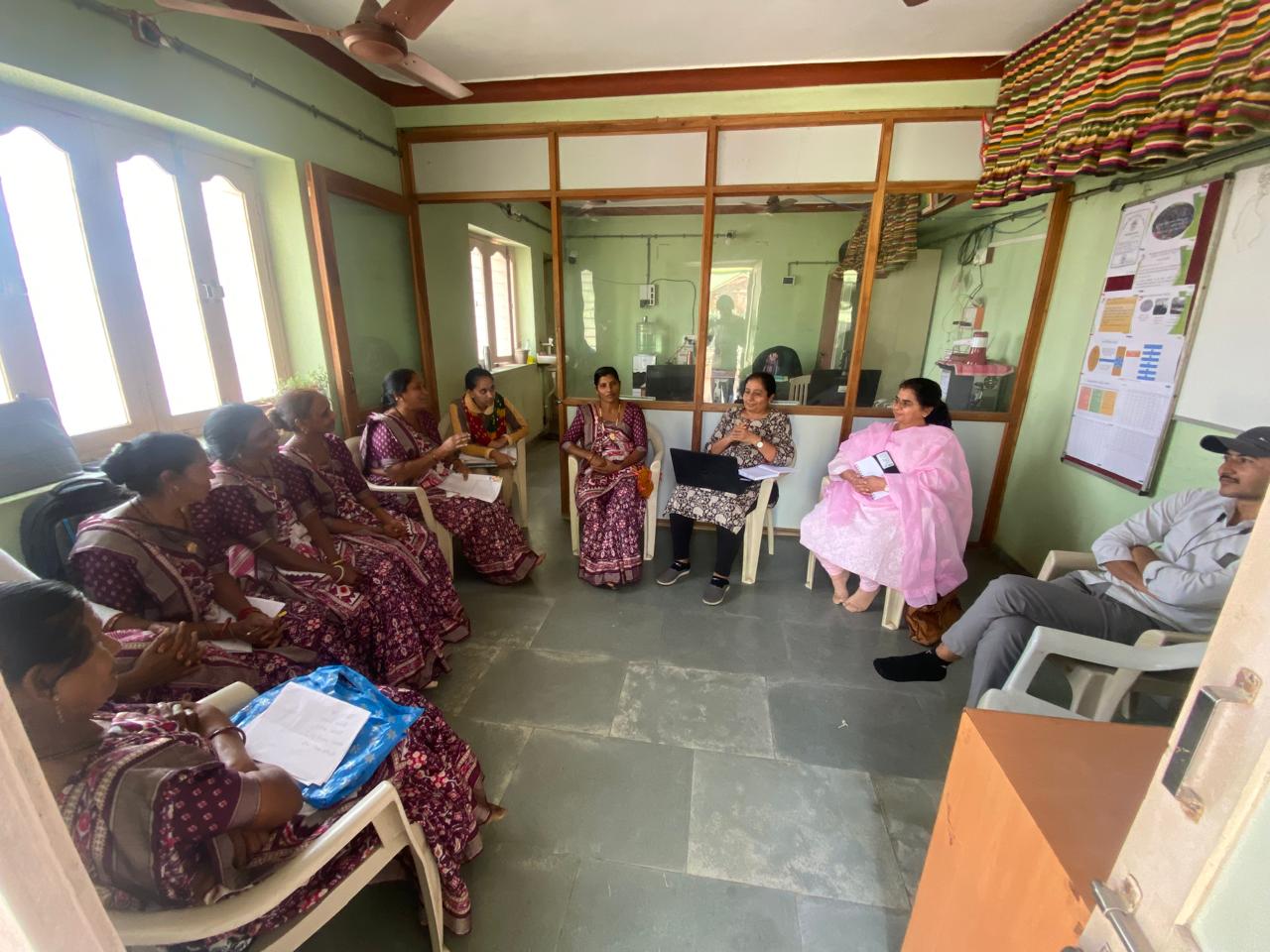 Women participating in indoor training session.